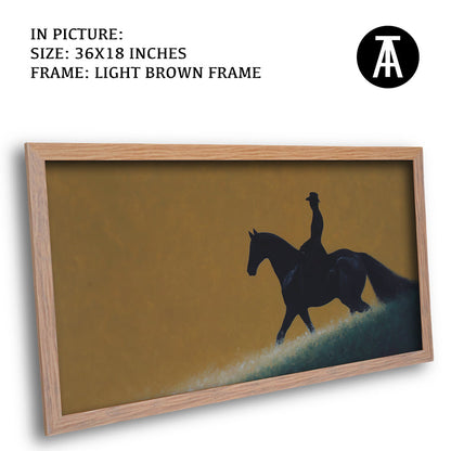 Artwork in Light Brown Frame