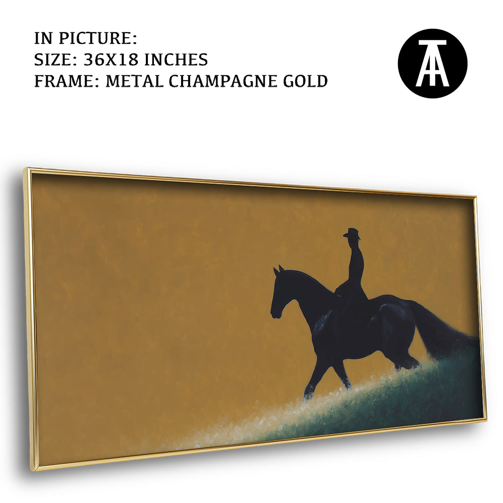 Artwork in Metal Champagne Gold Frame