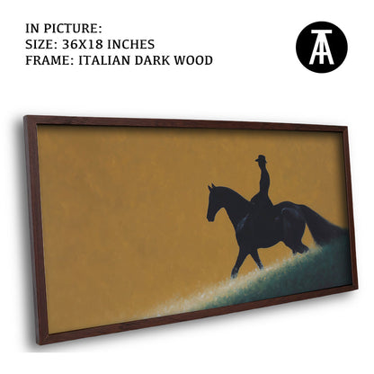Artwork in Dark Wood Frame