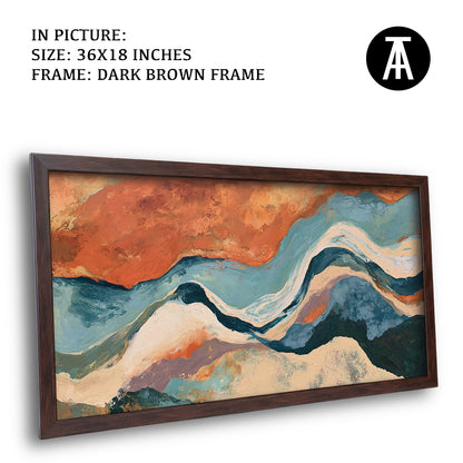 Artwork in Dark Brown Frame