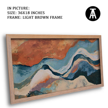 Artwork in Light Brown Frame