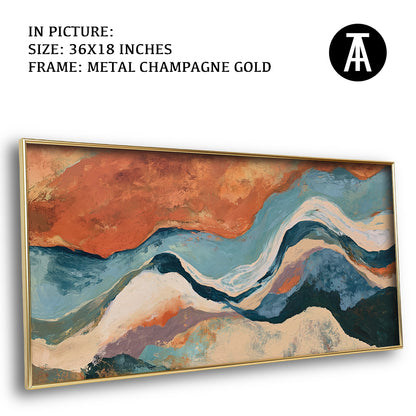 Artwork in Metal Champagne Gold Frame