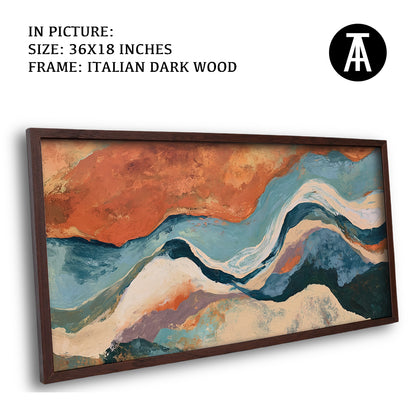 Artwork in Dark Wood Frame