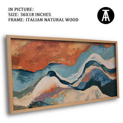 Artwork in Natural Wood Frame