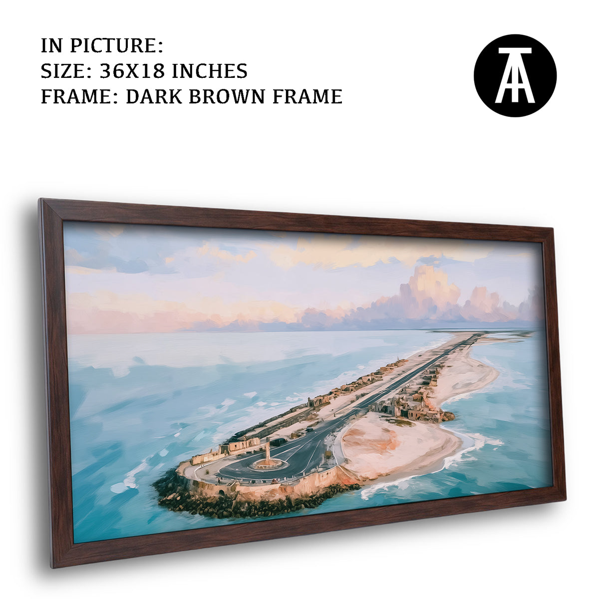 Artwork in Dark Brown Frame