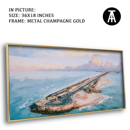 Artwork in Metal Champagne Gold Frame