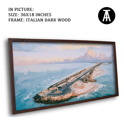 Artwork in Dark Wood Frame