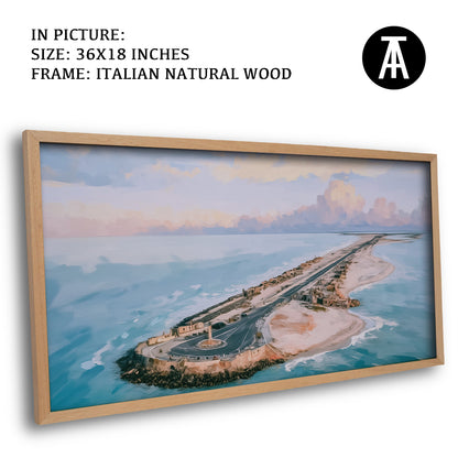 Artwork in Natural Wood Frame