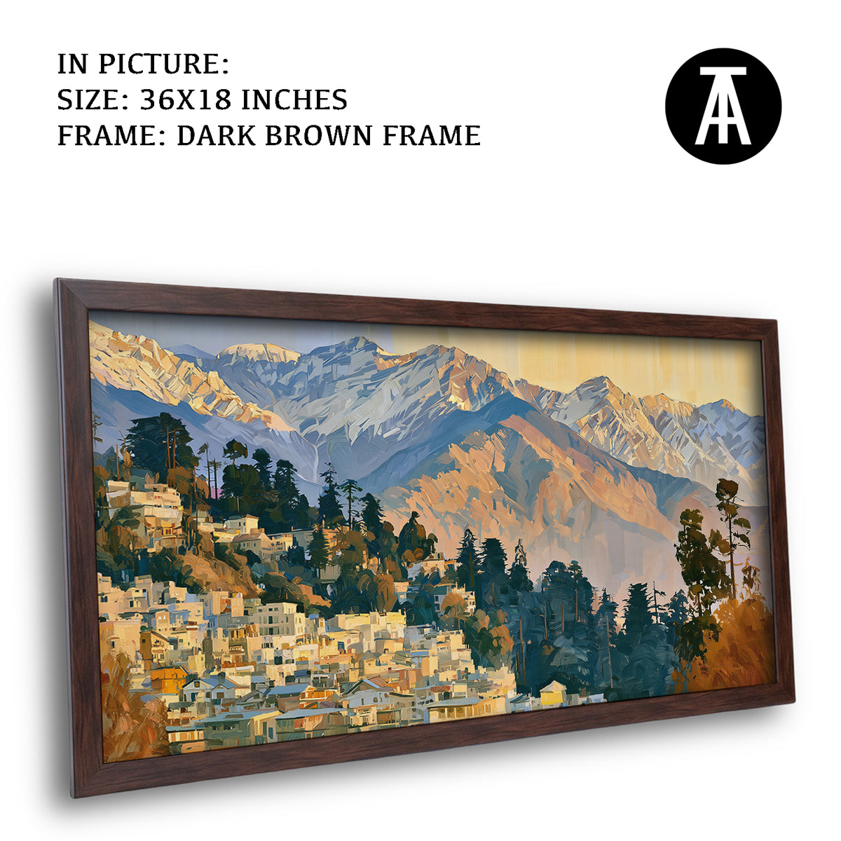 Artwork in Dark Brown Frame