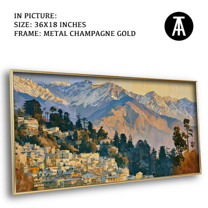 Artwork in Metal Champagne Gold Frame