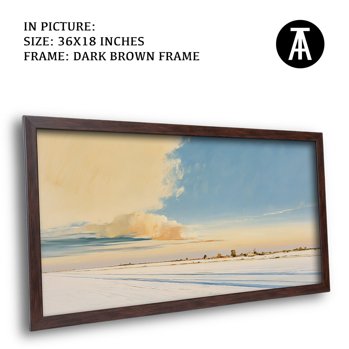 Artwork in Dark Brown Frame