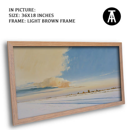 Artwork in Light Brown Frame