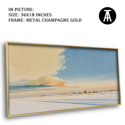Artwork in Metal Champagne Gold Frame