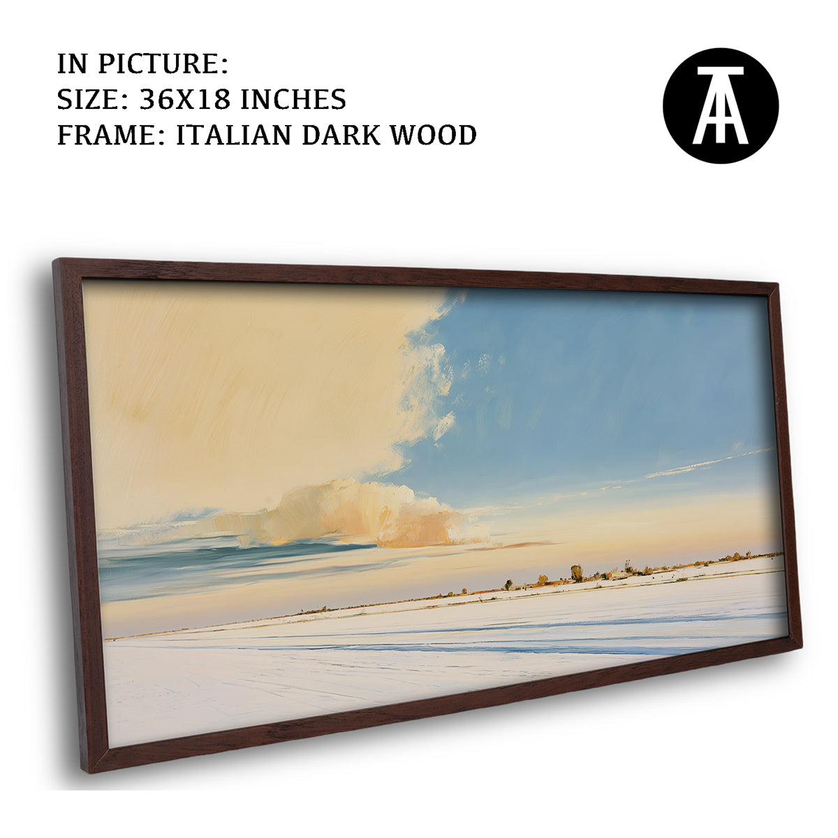Artwork in Dark Wood Frame
