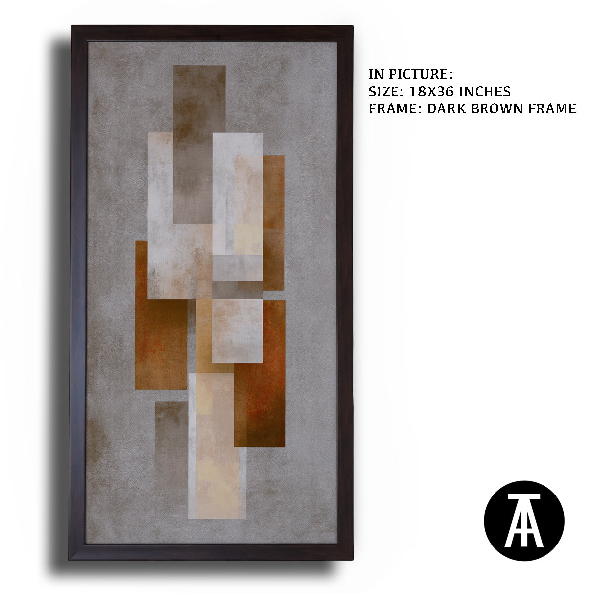 Artwork in Metal Champagne Gold Frame