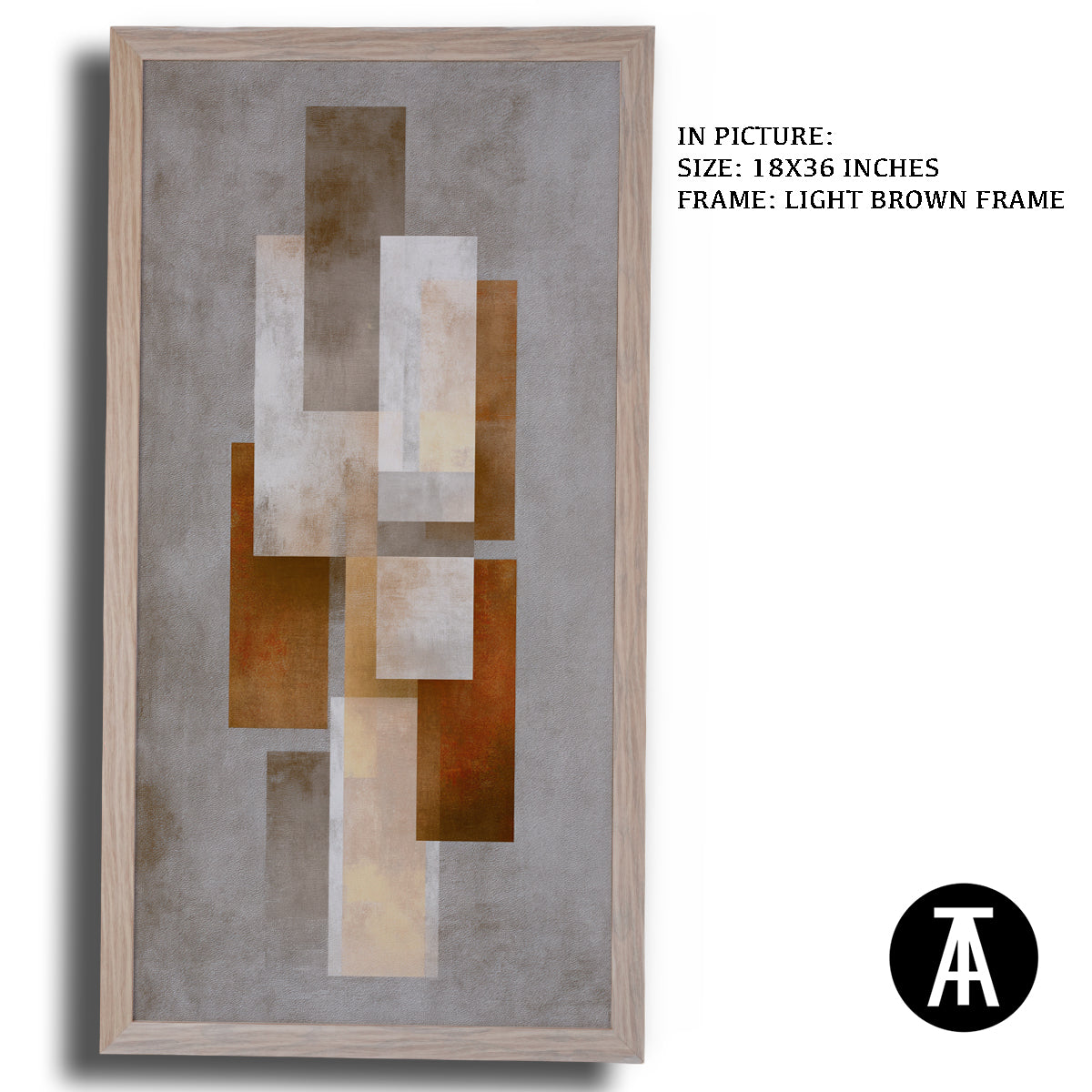 Artwork in Dark Brown Frame