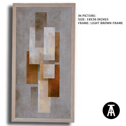 Artwork in Dark Brown Frame