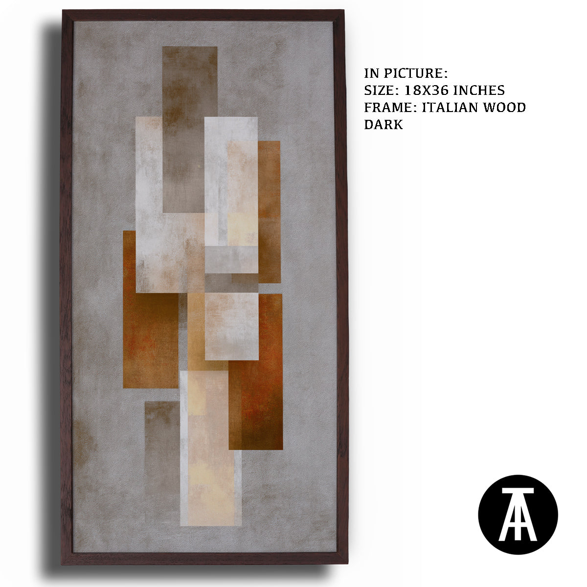 Artwork in Natural Wood Frame