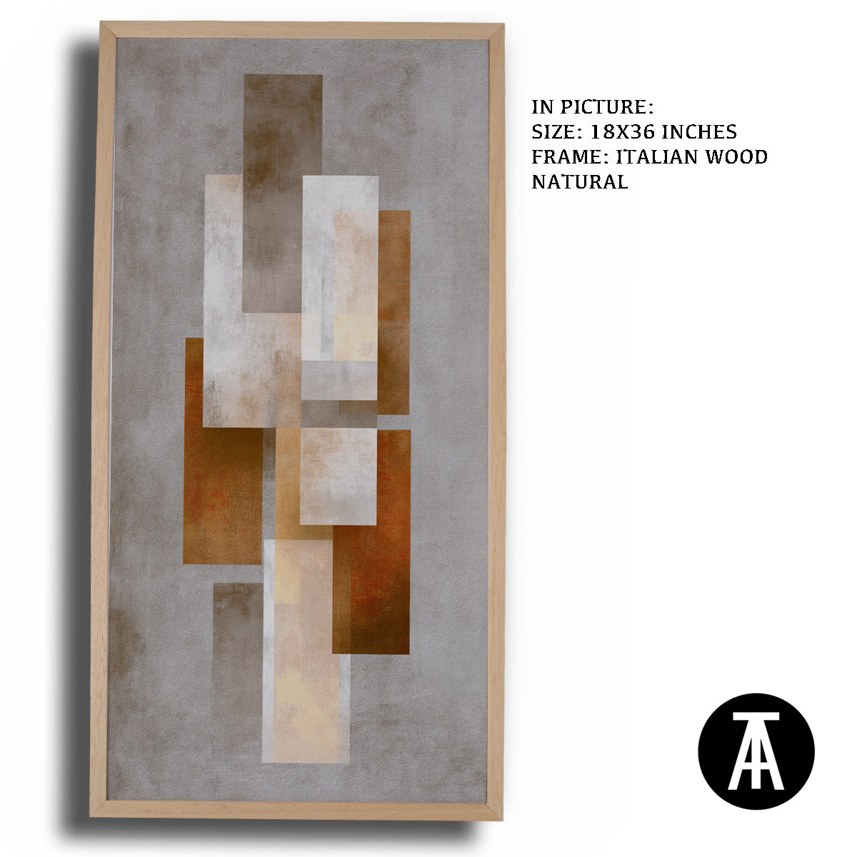 Artwork in Dark Wood Frame