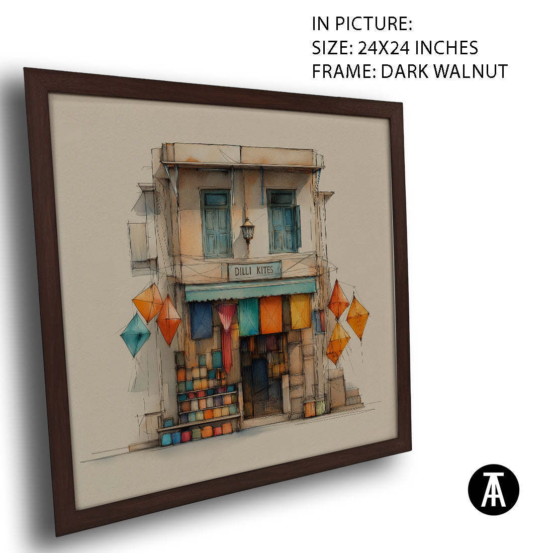 Artwork in Dark Walnut Frame