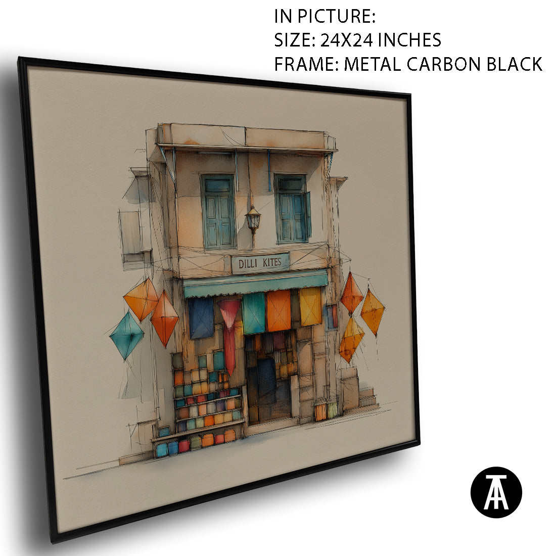 Artwork in Carbon Black Meta Frame
