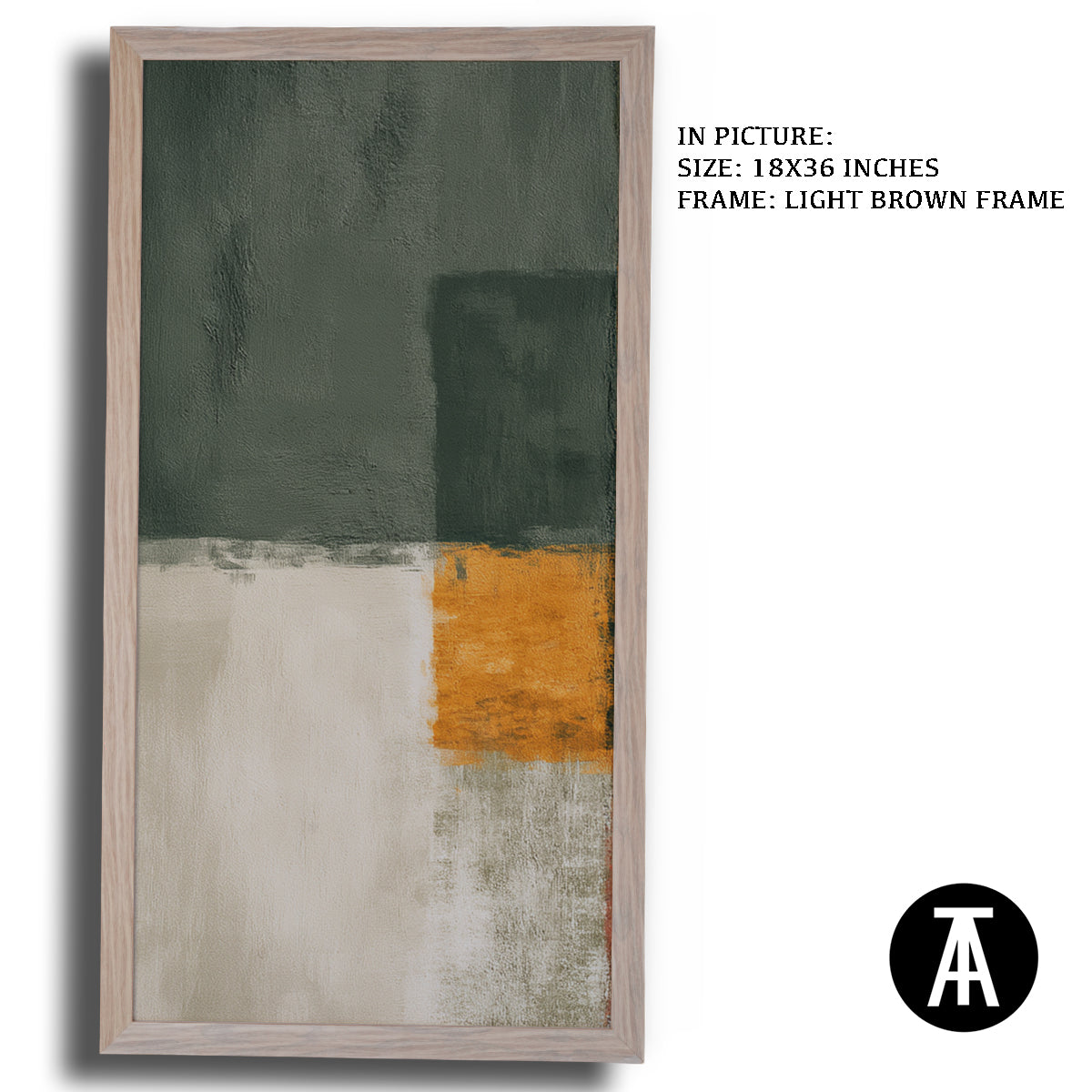 Artwork in Dark Brown Frame