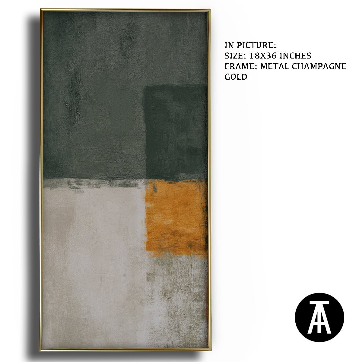 Artwork in Light Brown Frame