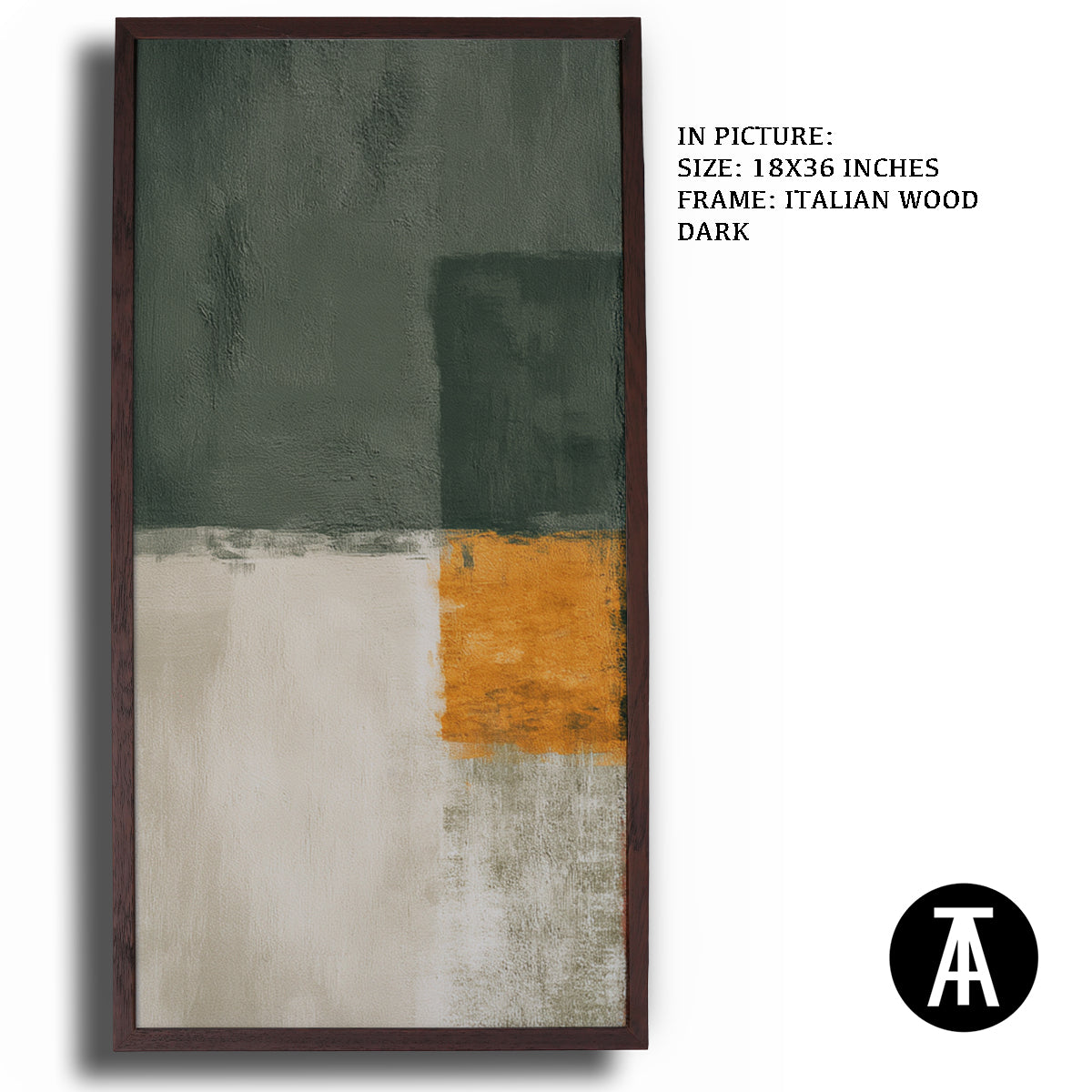 Artwork in Natural Wood Frame