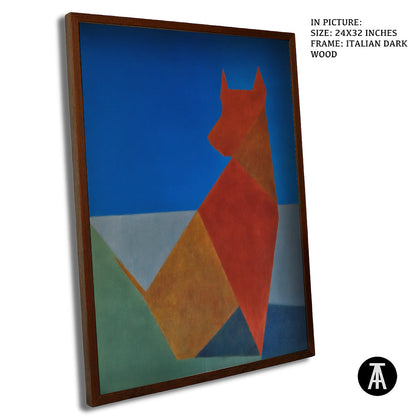 Artwork in Dark Wood Frame