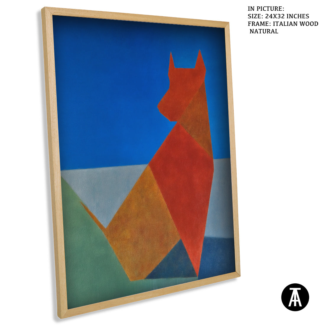 Artwork in Natural Wood Frame