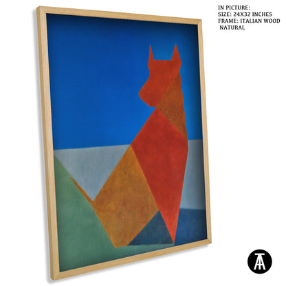 Artwork in Natural Wood Frame