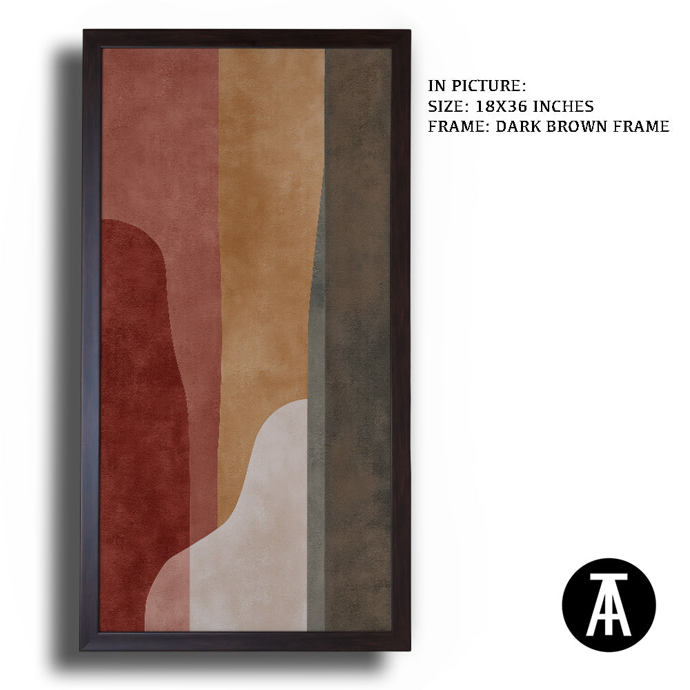 Artwork in Dark Brown Frame