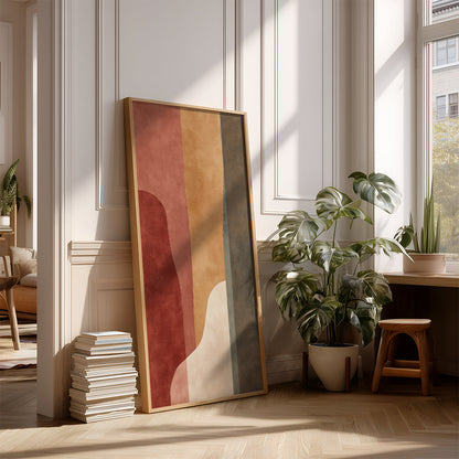 Panoramic Indian Painting in a Lifestyle Setting