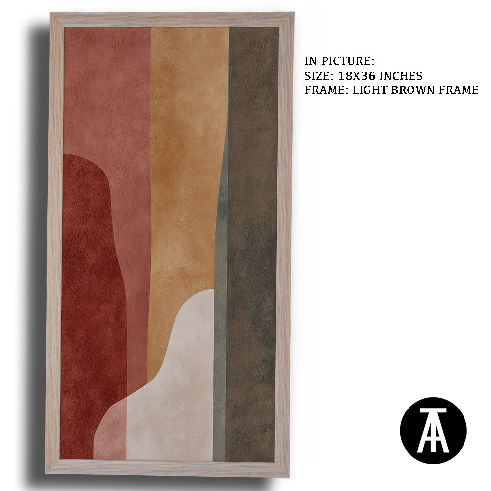 Artwork in Light Brown Frame