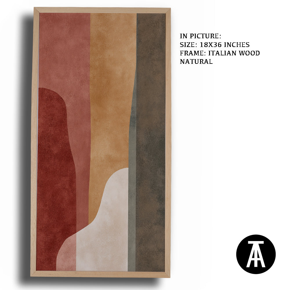 Artwork in Natural Wood Frame