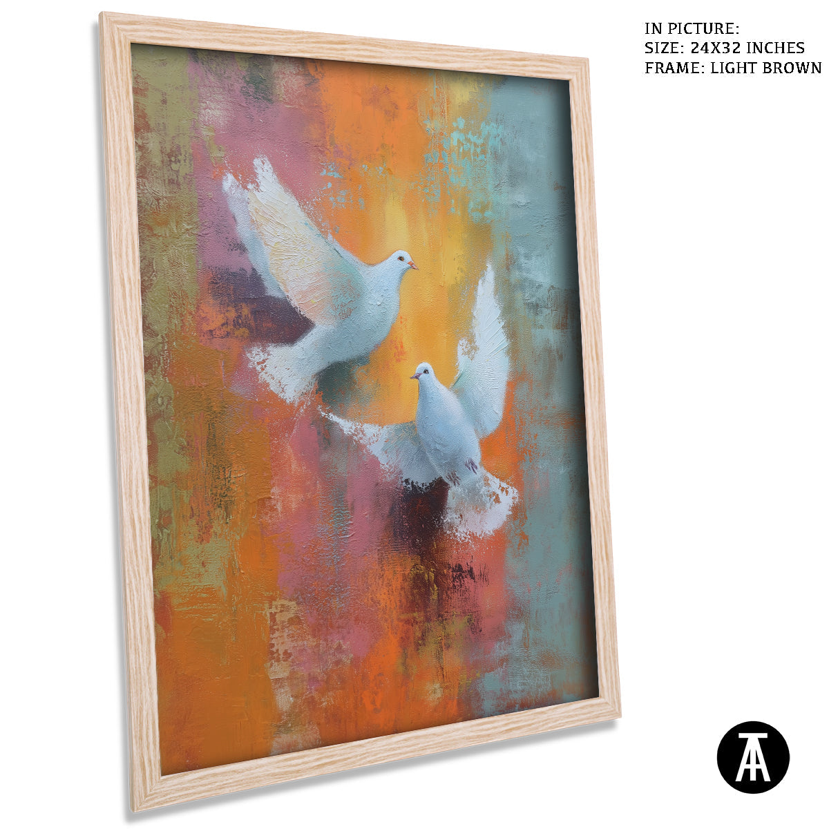 Artwork in Dark Brown Frame