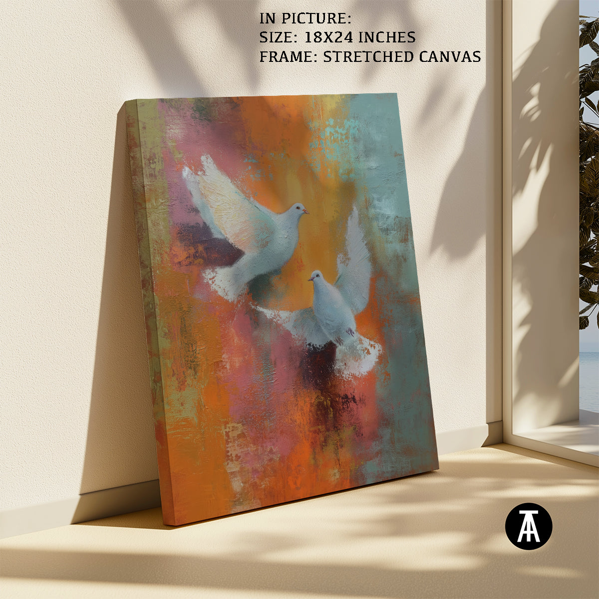 Artwork in Natural Wood Frame