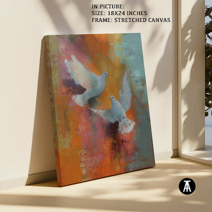 Artwork in Natural Wood Frame