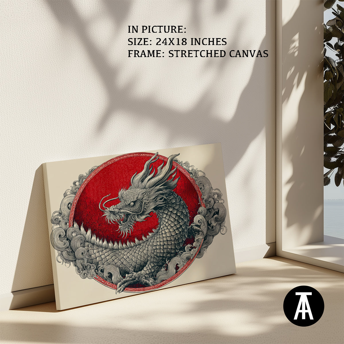 Artwork in Natural Wood Frame