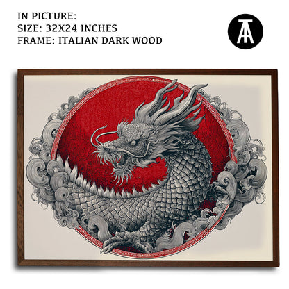 Artwork in Dark Wood Frame