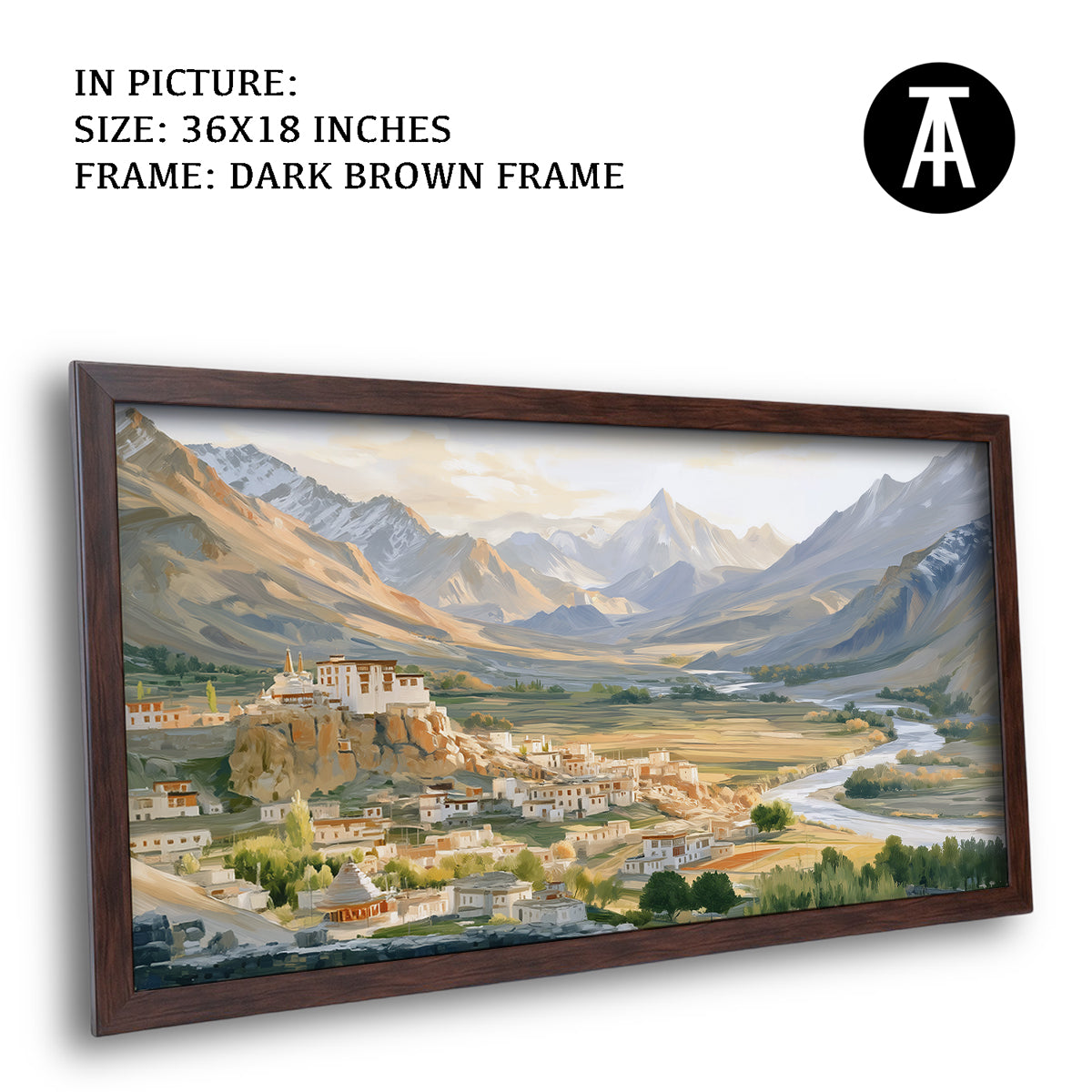 Artwork in Dark Brown Frame