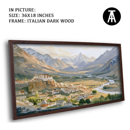 Artwork in Dark Wood Frame
