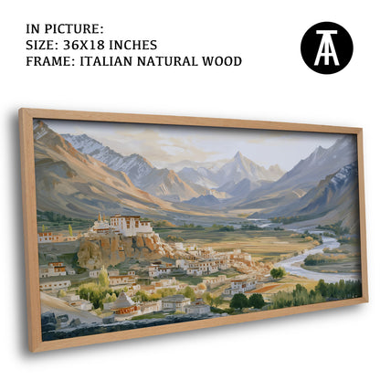 Artwork in Natural Wood Frame