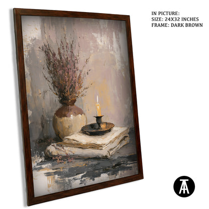 Artwork in Dark Brown Frame