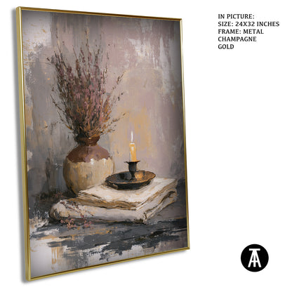Artwork in Metal Champagne Gold Frame