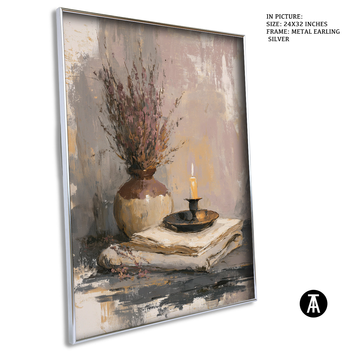 Artwork in Metal Earling Silver Frame
