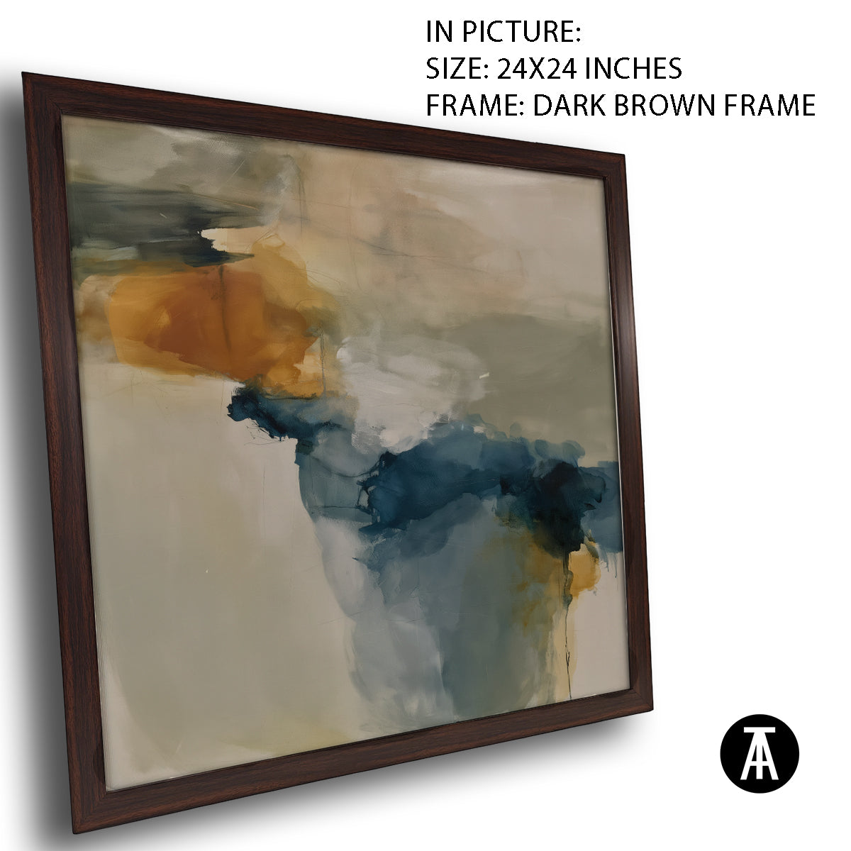 Artwork in Dark Brown Frame