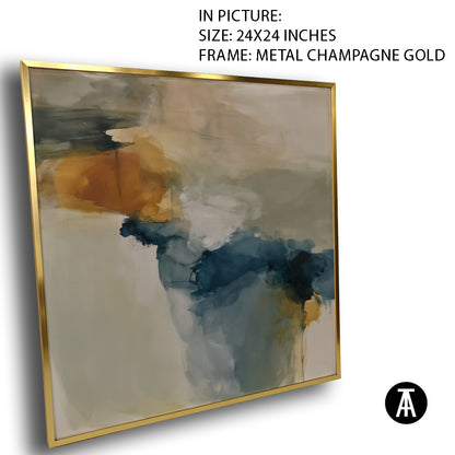 Artwork in Metal Champagne Gold Frame
