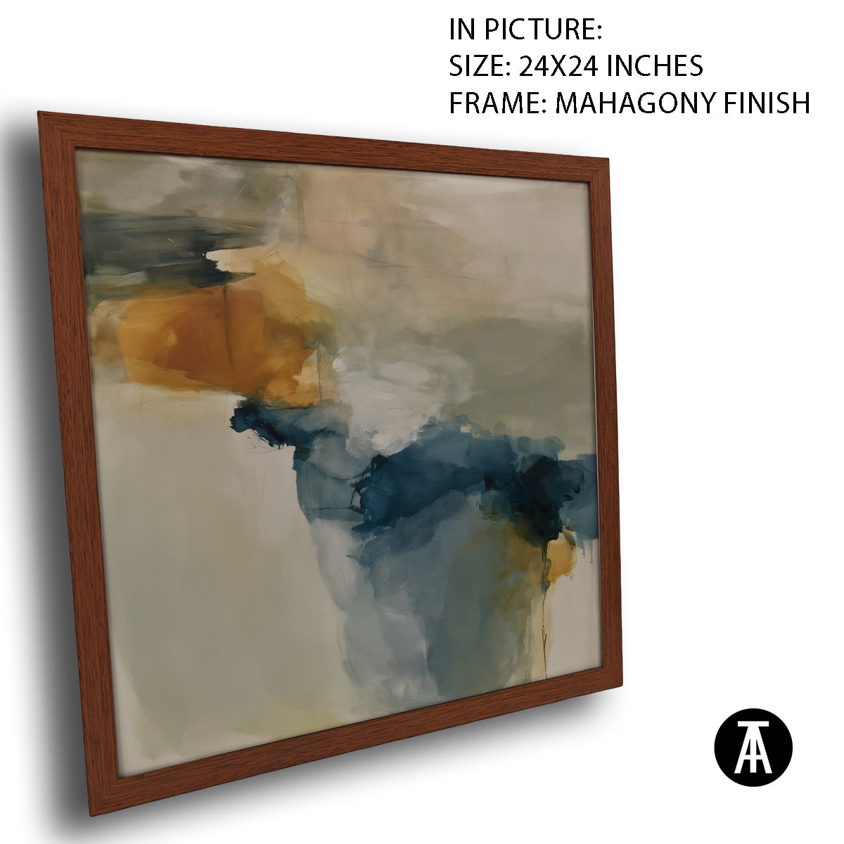 Artwork in Mahogany Finish Frame