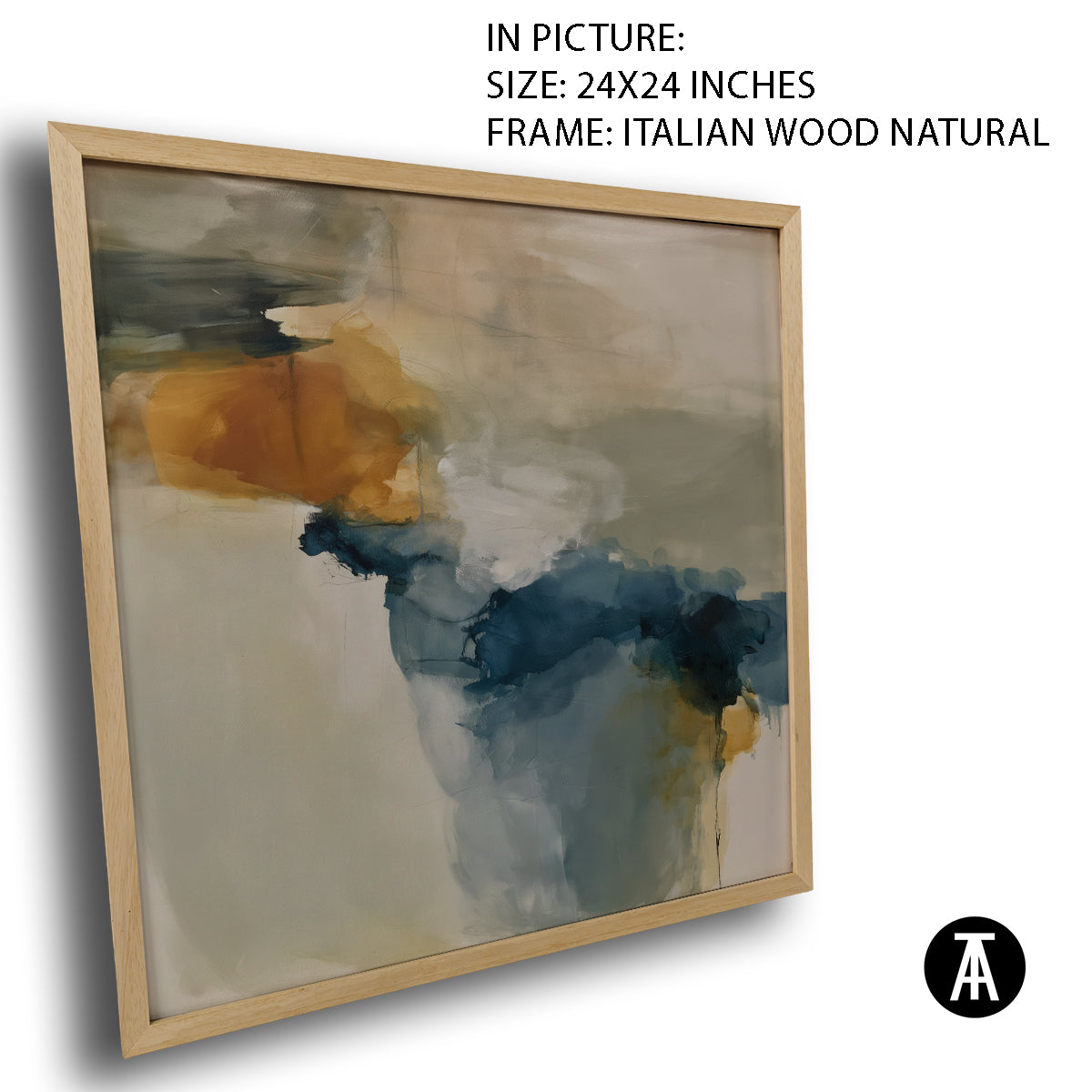 Artwork in Natural Wood Frame